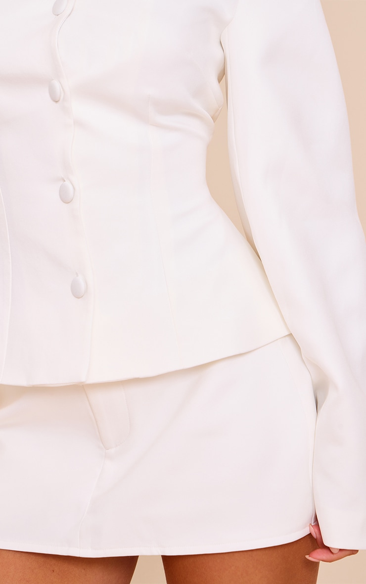 Petite White Woven Tailored Skort image 5