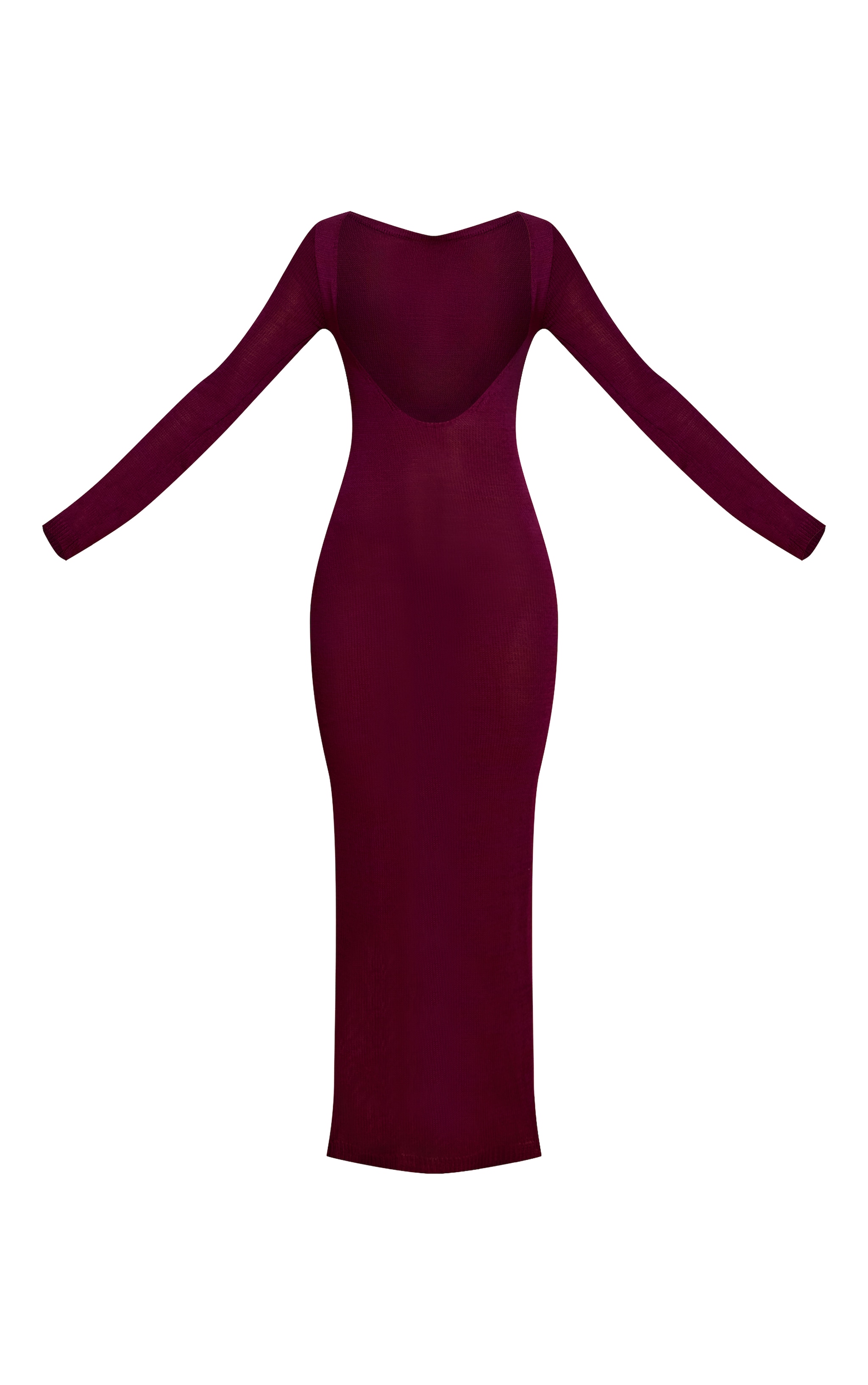 Purple Knit Deep Plunge Maxi Beach Dress image 5