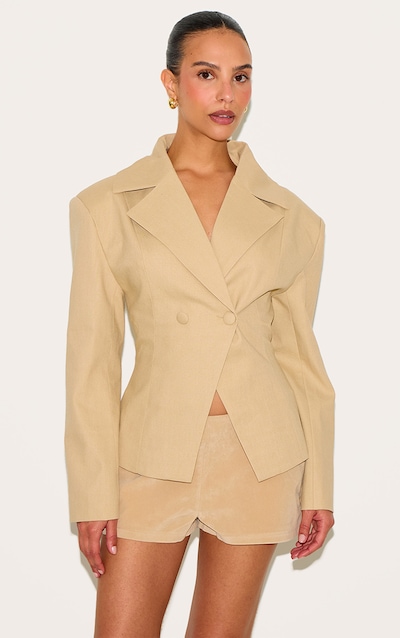 Petite Latte Fitted Blazer