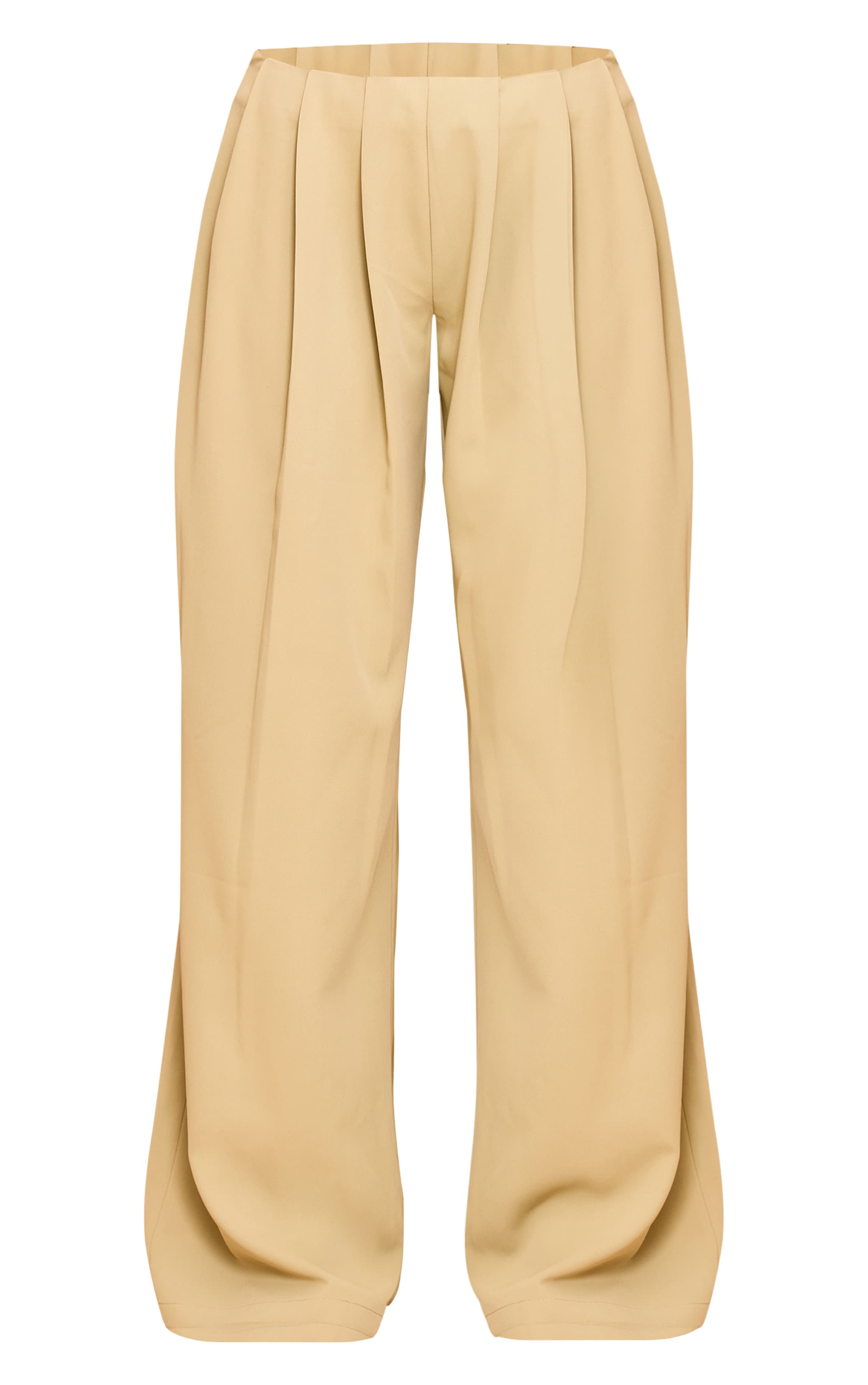 Pantalon large tissé sauge plissé à taille basse image 5