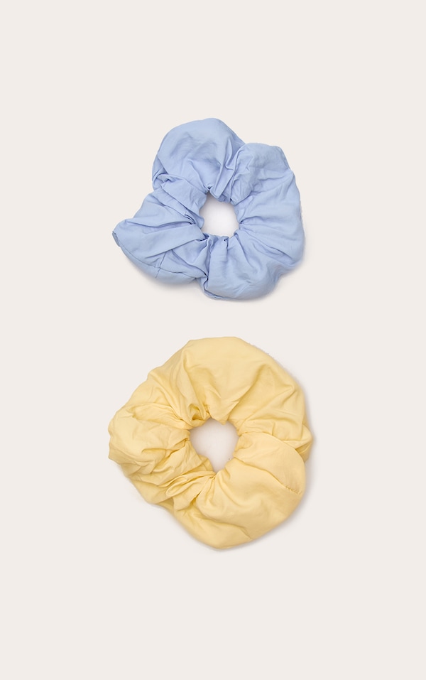 Lemon and Blue Pack of 2 Scrunchies
