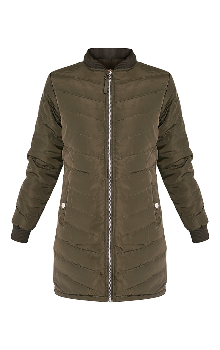 Dani Khaki Padded Coat Coats_Jackets PrettyLittleThing USA