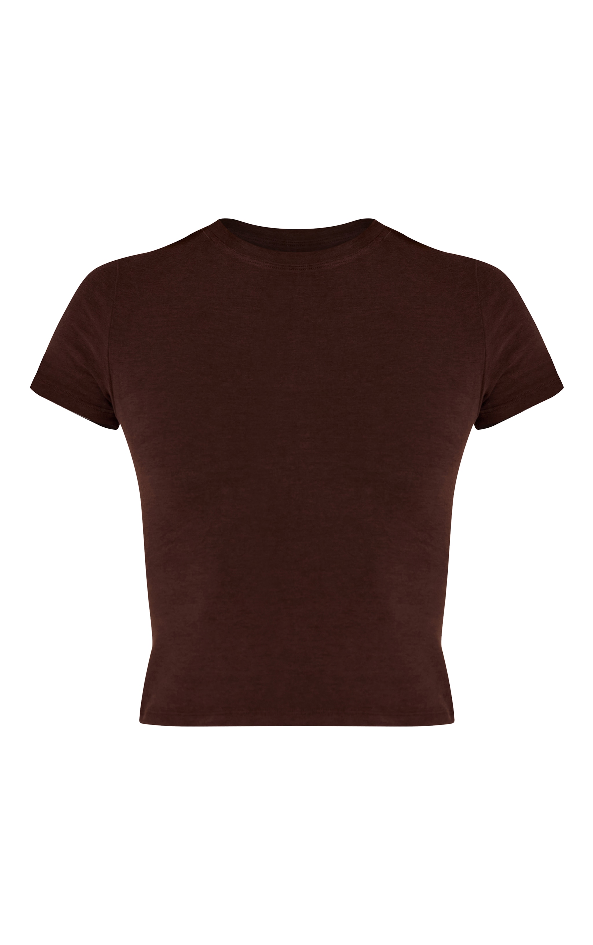 Chocolate Melange Soft Cotton Short Sleeve Top image 5