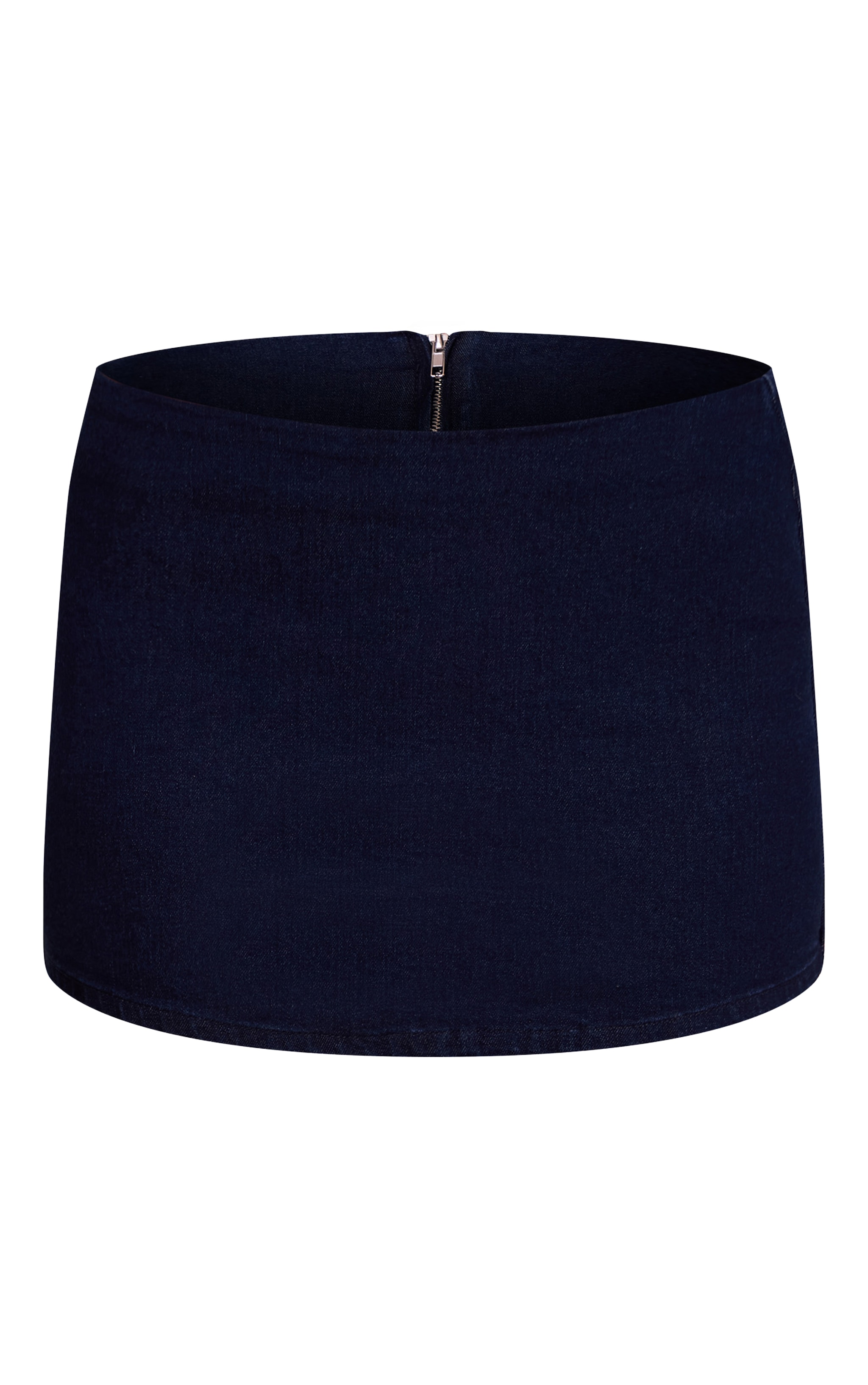 Indigo Invisible Waistband Denim Micro Mini Skirt image 6