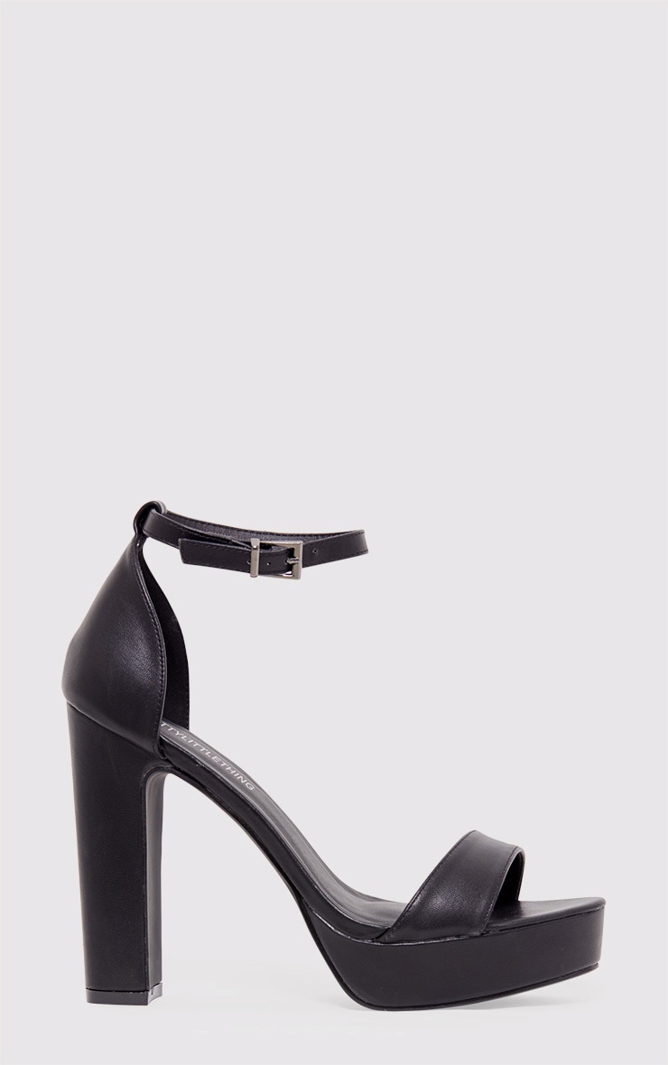 Taya Black PU Platform Sandals image 2