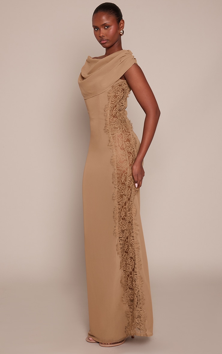 Chartruese Woven Lace Side Detail Maxi Dress image 3