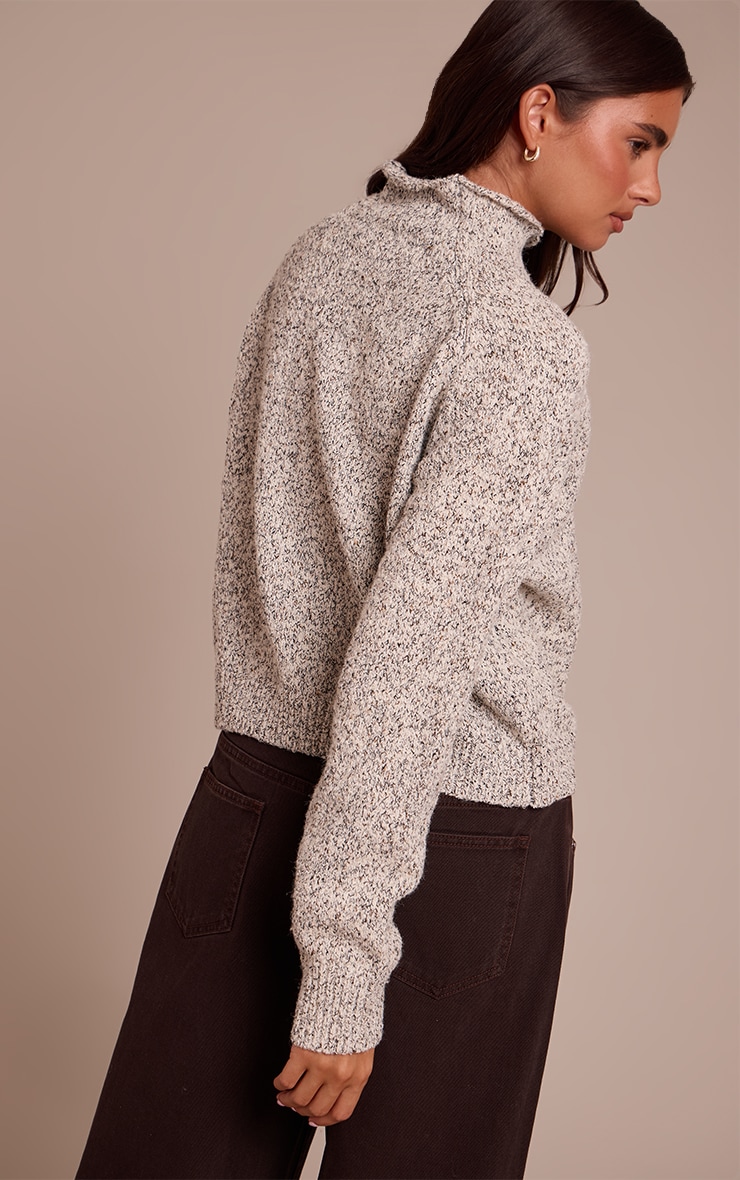 Grey Marl Relaxed Long Sleeve Sweater image 2