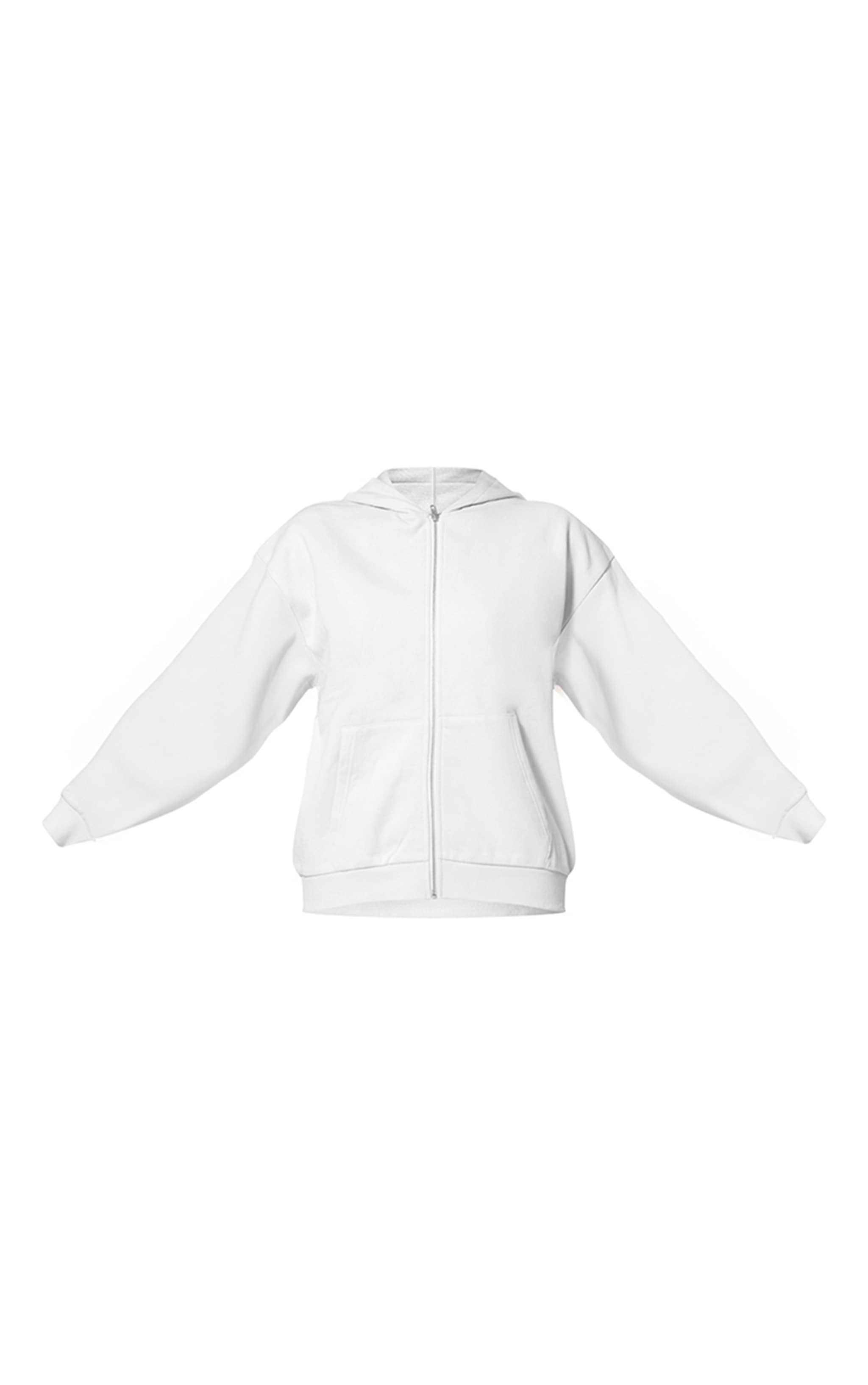 Ash Grey Premium Zip Up Oversized Hoodie image 5