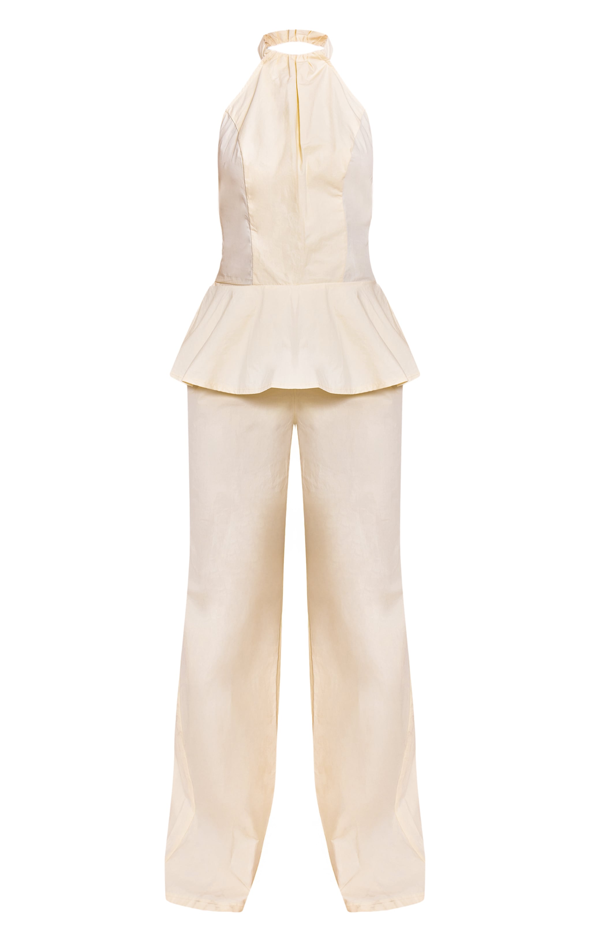 Lemon Woven Peplum Hem Jumpsuit image 5