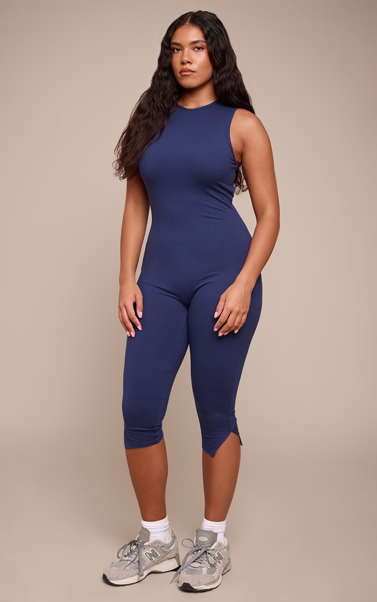 Shape Navy Sculpt High neck sleeveless Capri Jumpsuit image 1