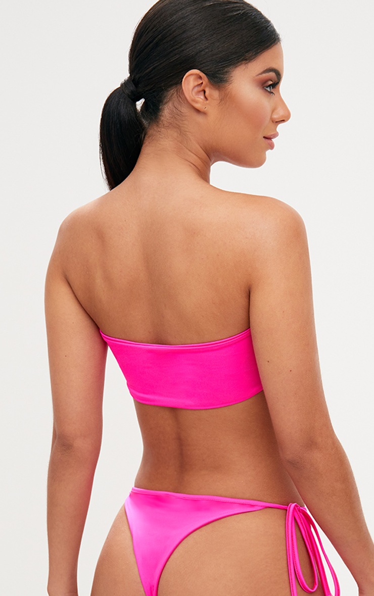 Pink Bandeau Bikini Top. Swimwear PrettyLittleThing