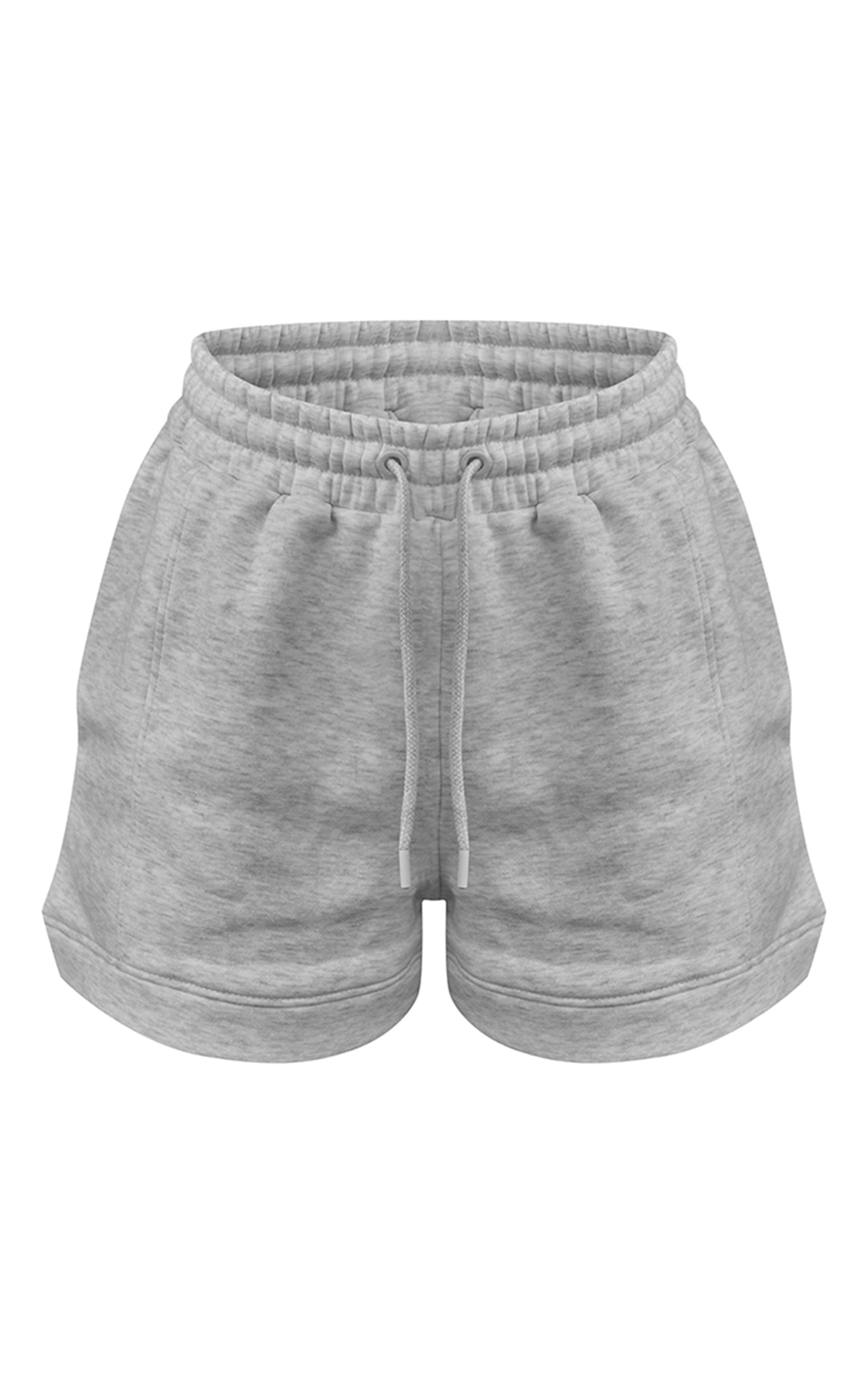 Short en sweat gris cendré à cordon ajustable image 5