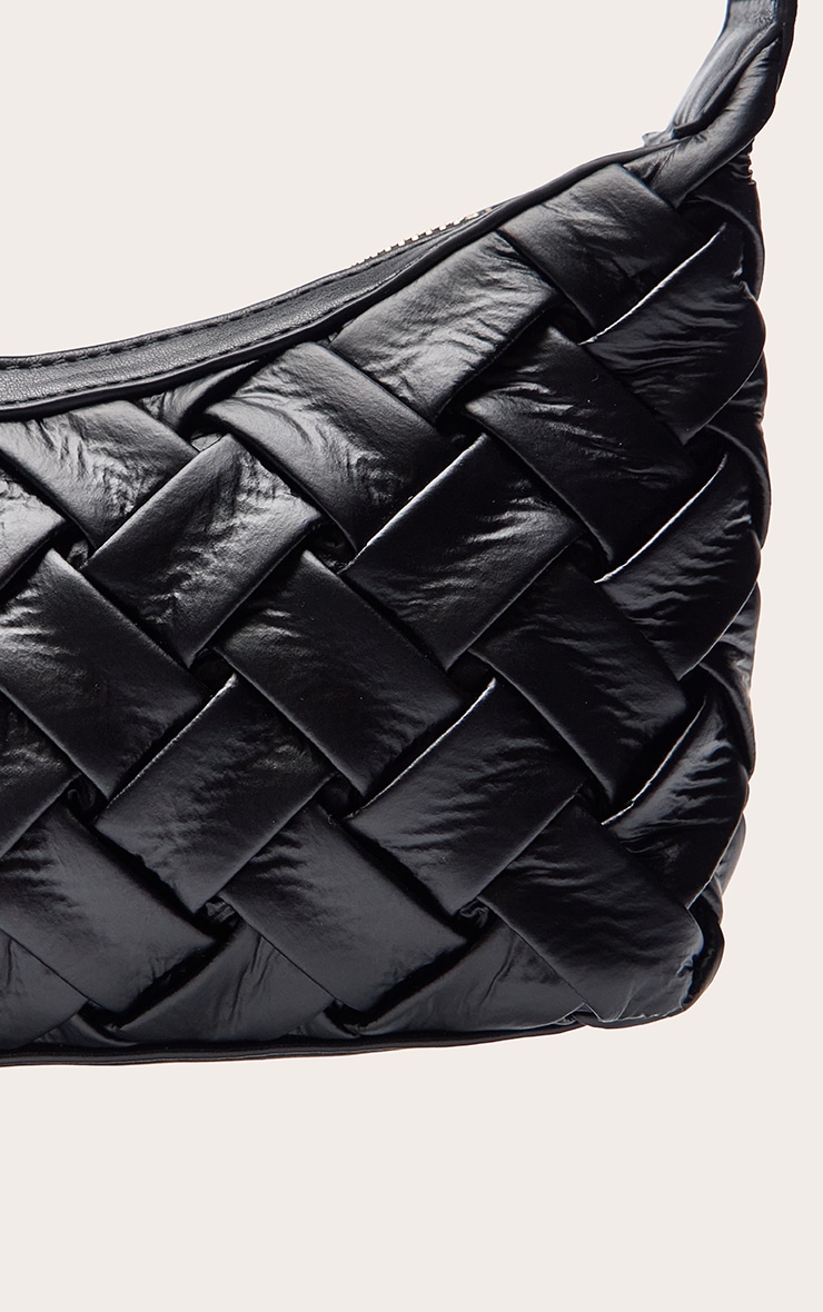 Black Hand Weave Shoulder Bag image 5