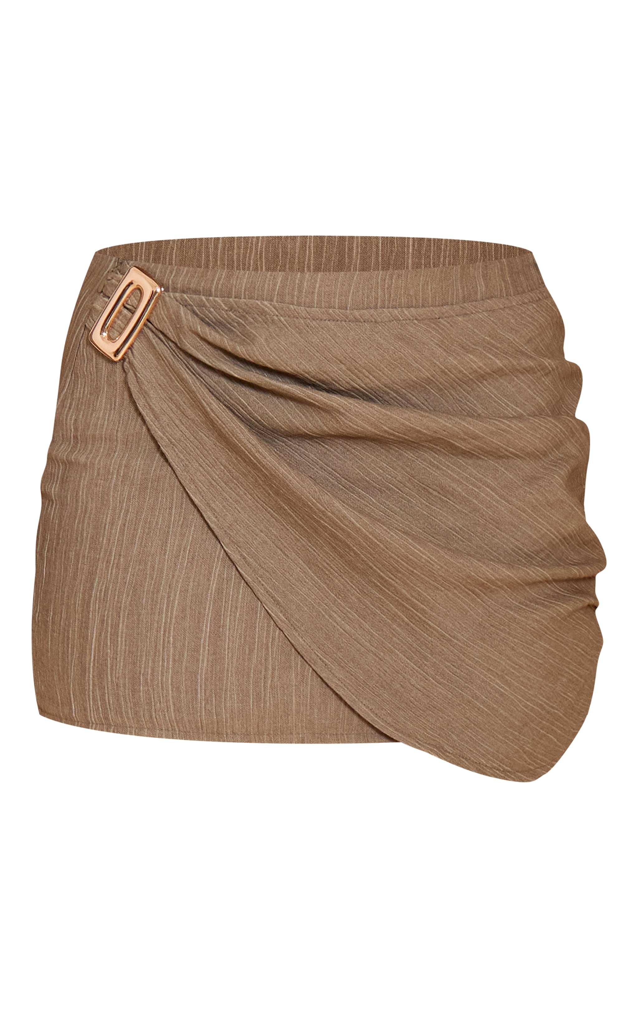 Mushroom Textured Mid Rise Mini Skirt image 6