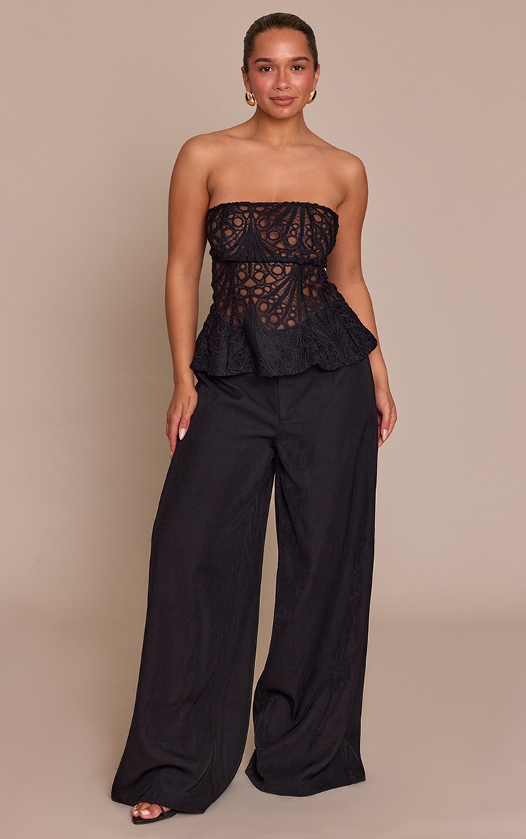 Shape Black Lace Bandeau Peplum Corset image 3