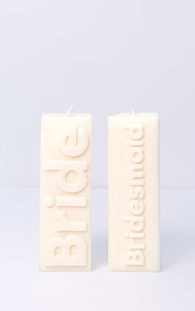 Hen & Wedding Bride White Candle image 5