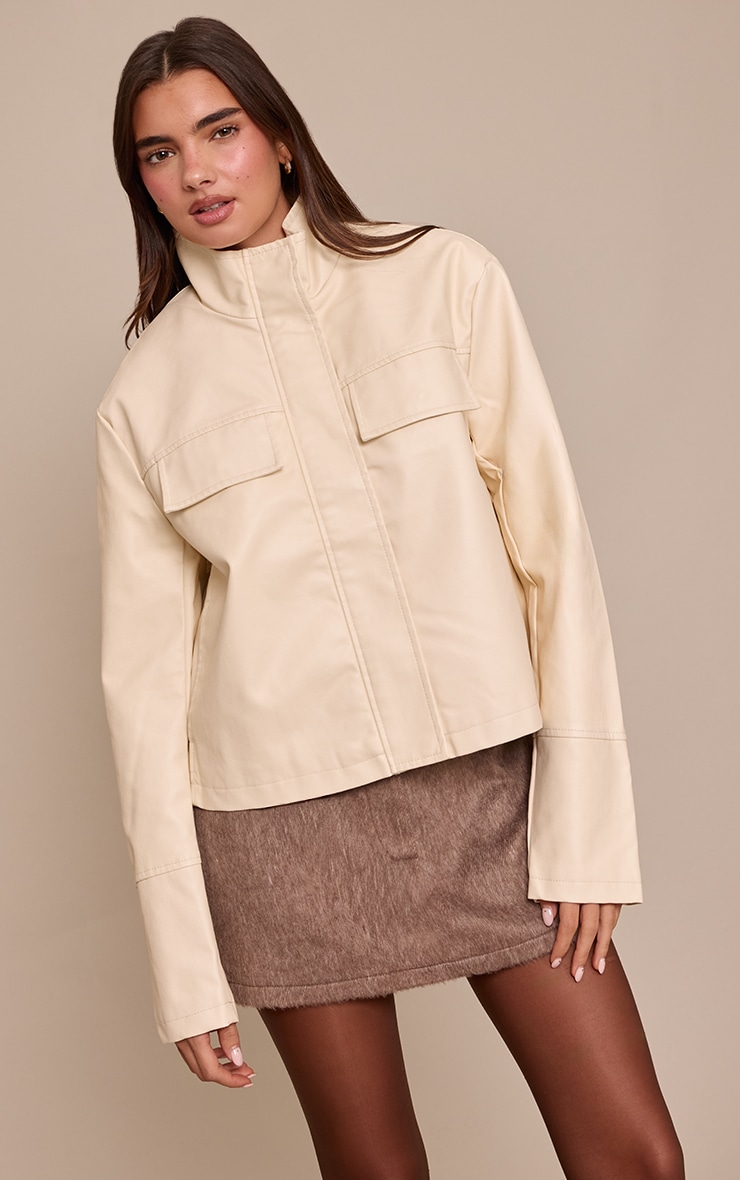 Chocolate Brushed Wool Mini Skirt image 4