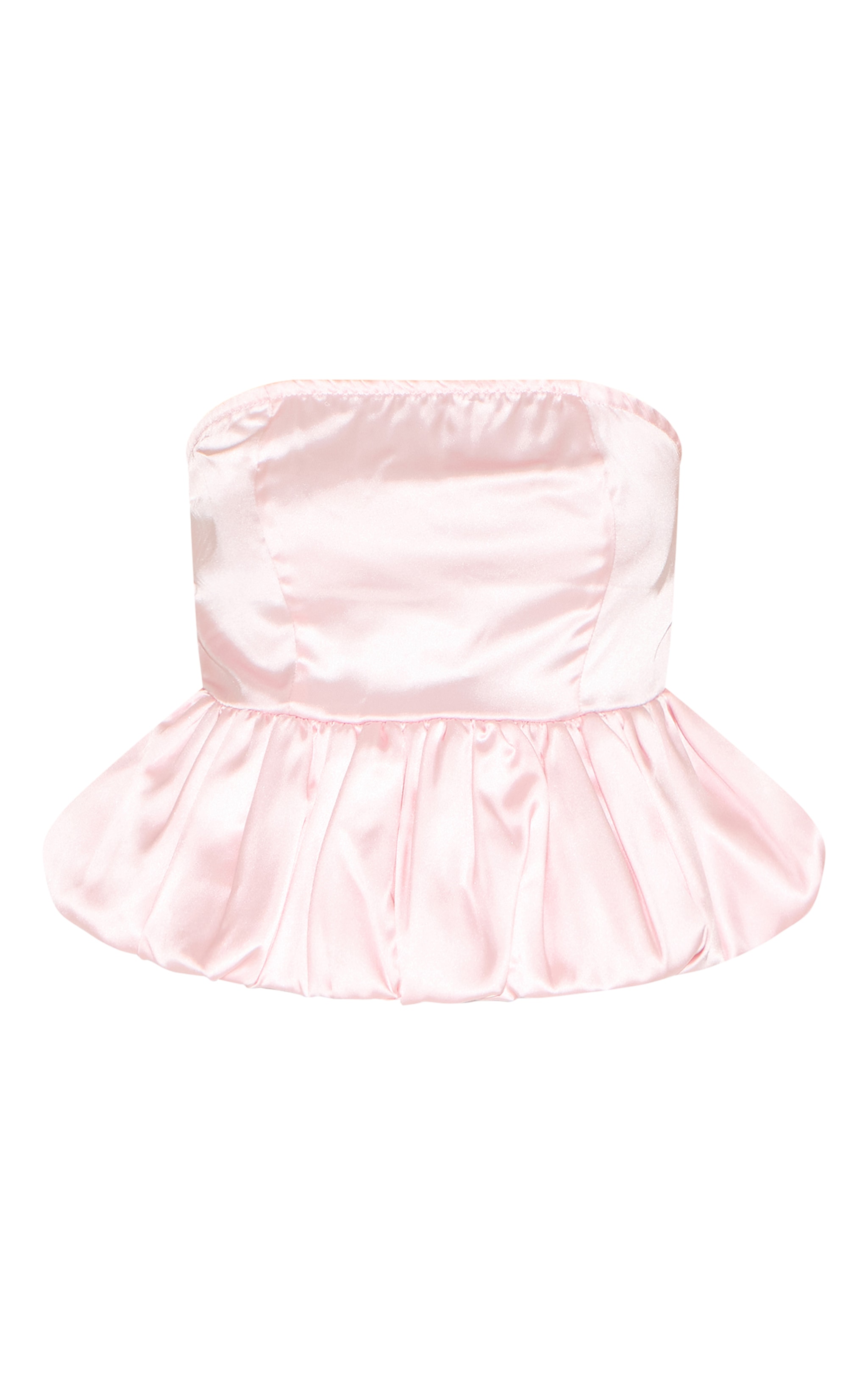 Pink Satin Puffball Top image 5