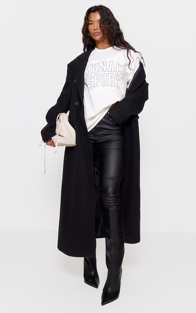 Black Hourglass Coated Skinny Jeans