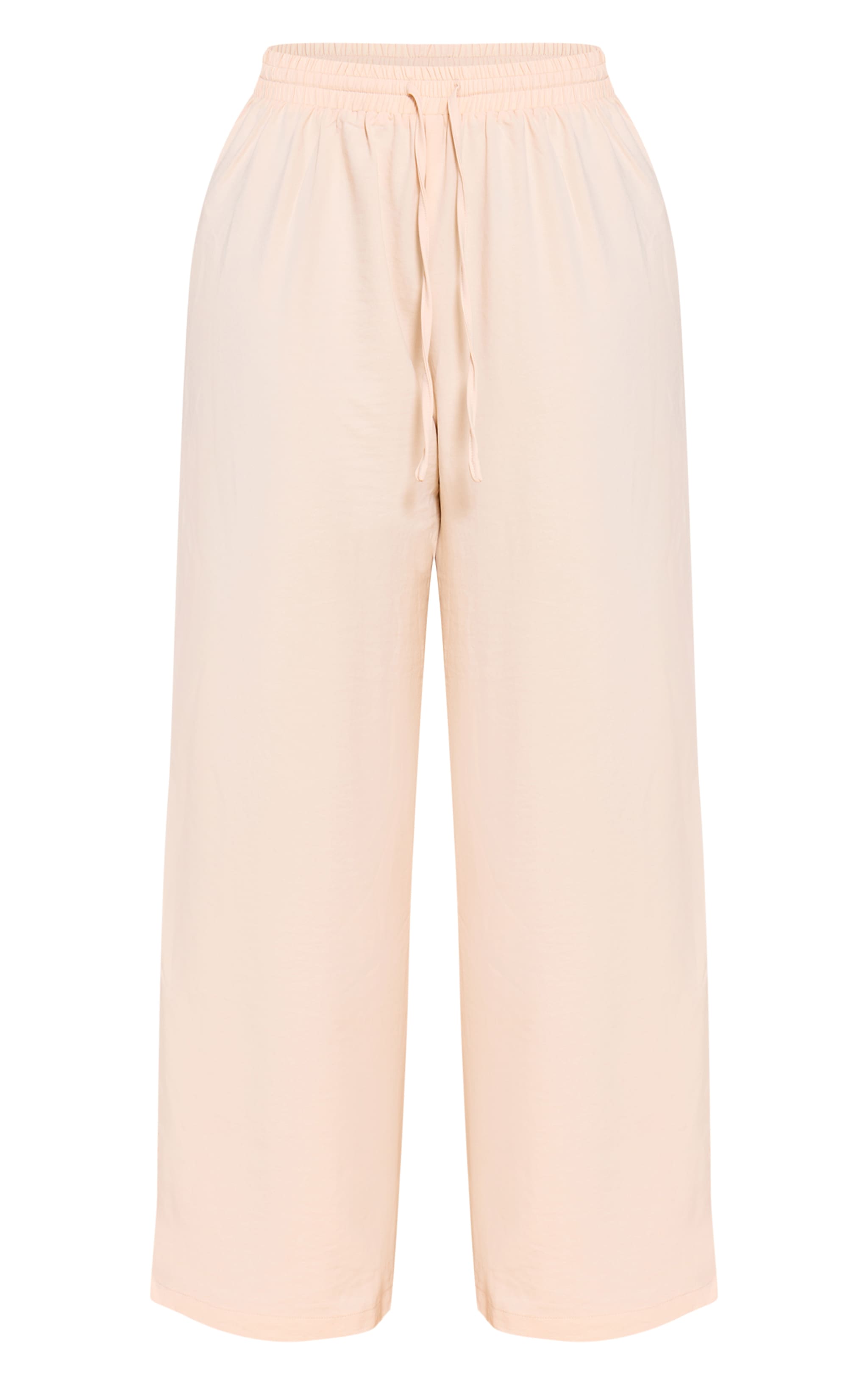 Shape Butter Cream Hammered Satin Elasticated Waist Wide Leg Pants image 5