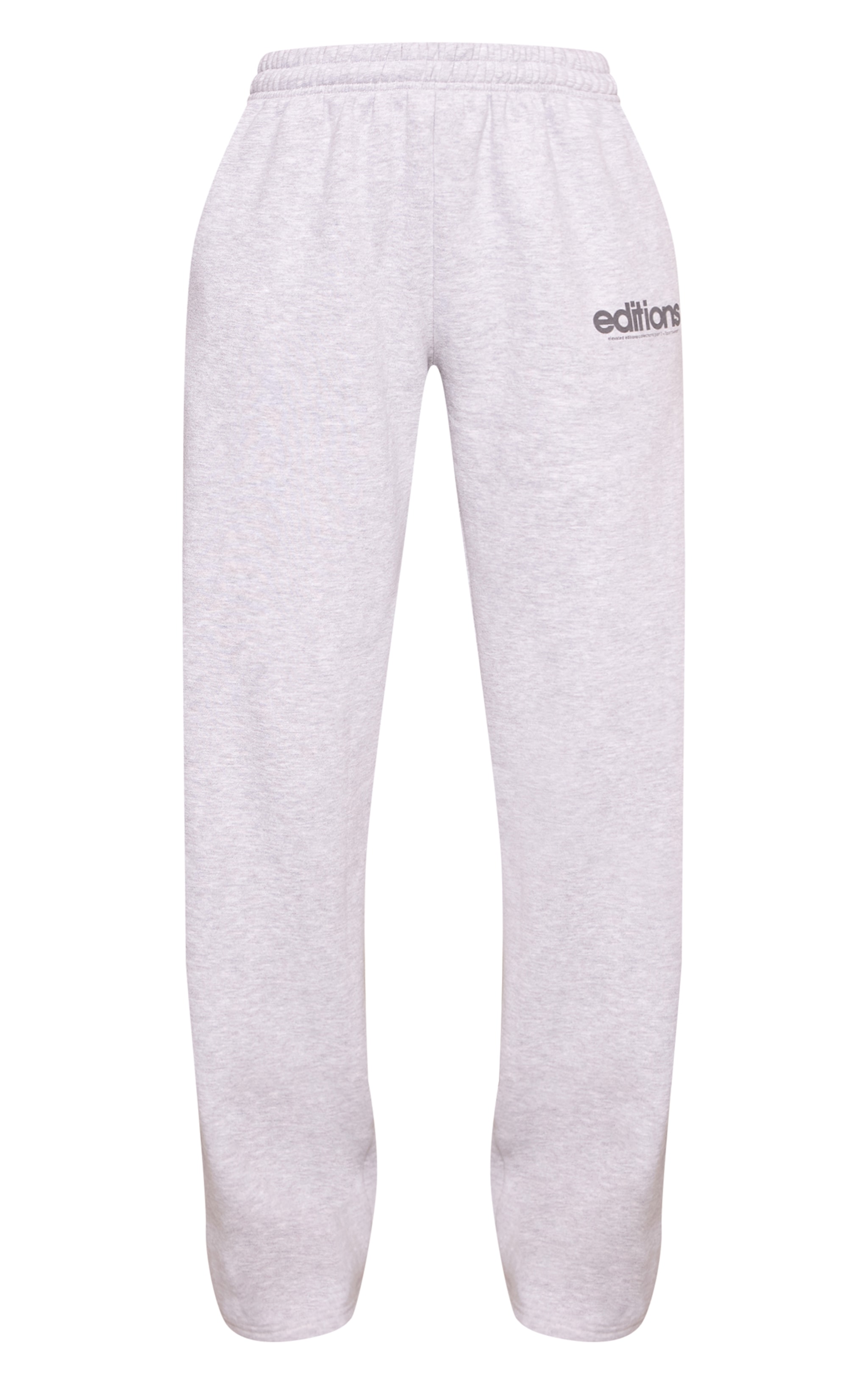 Tall Grey Marl Editions Print Straight Leg Joggers image 5