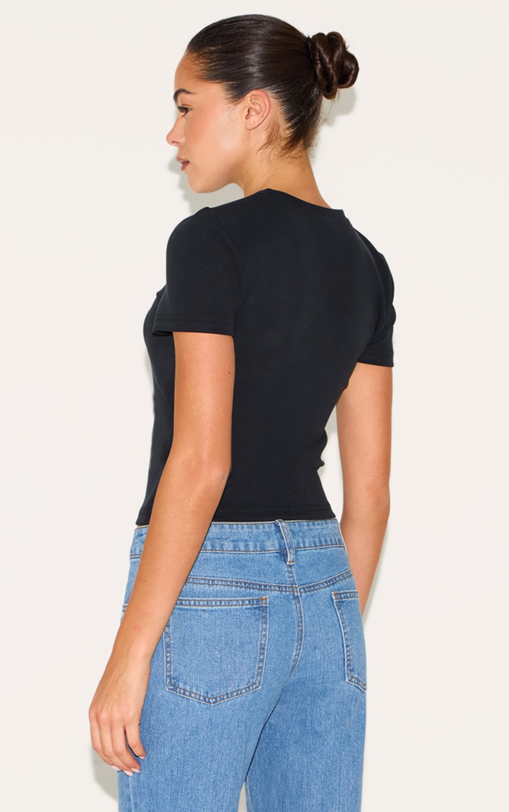 Black Premium Soft Touch Fitted T Shirt image 2