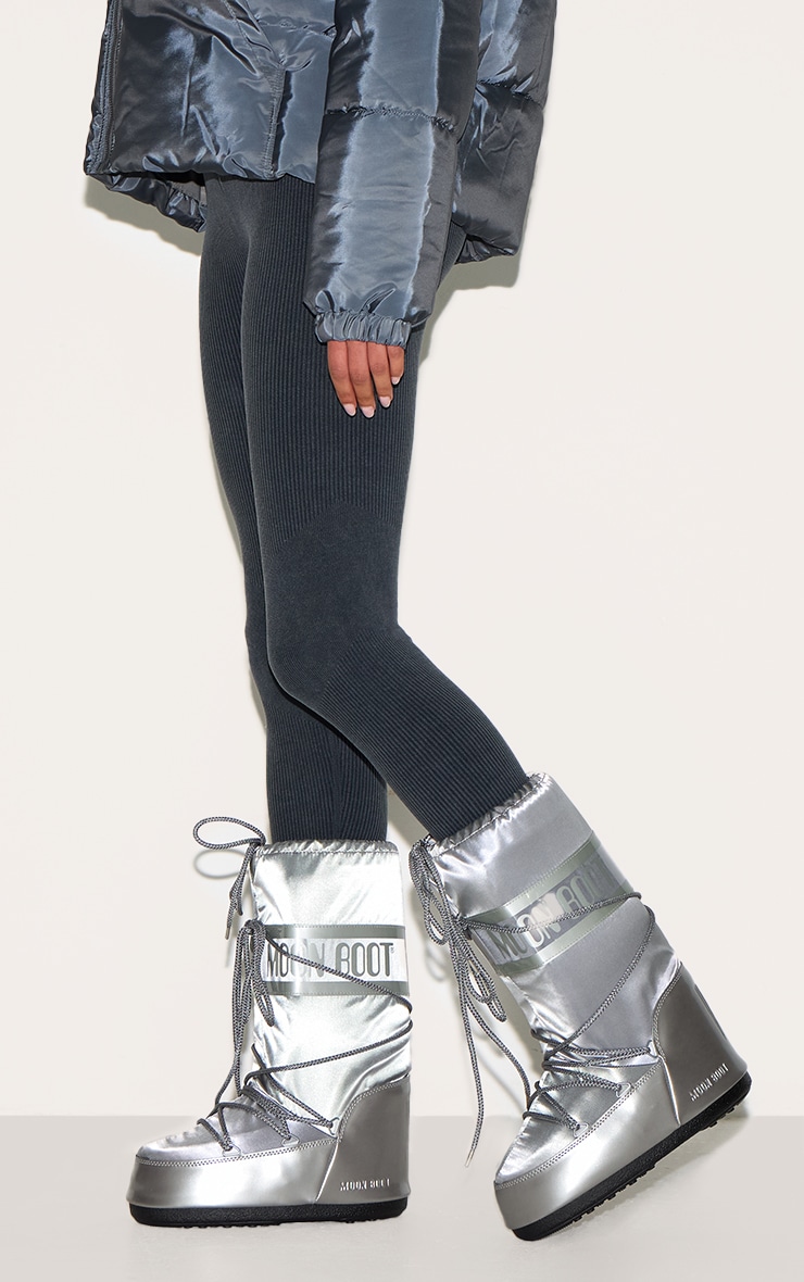 MOON BOOT Bottes Icon Glance argentées image 5