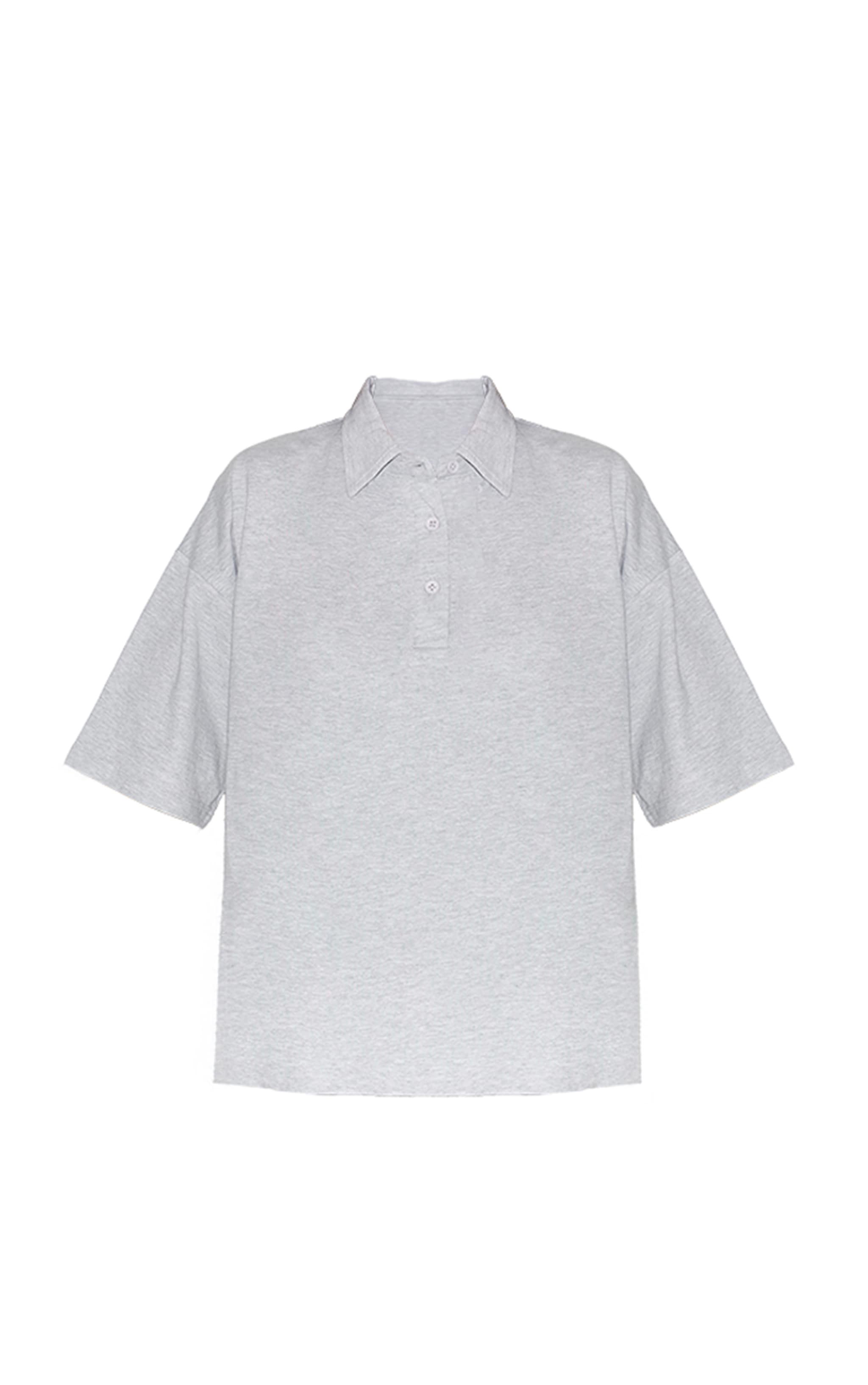 Ash Grey Oversized Collared T-shirt image 5