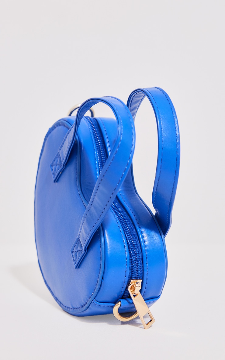 Bright Blue PU Heart Shape Cross Body Bag image 4