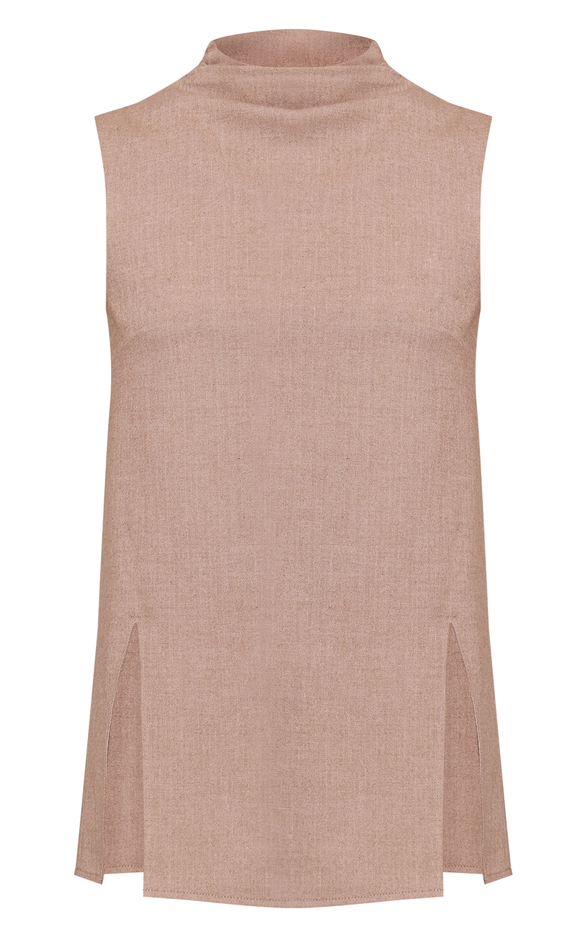 Stone High Neck Tailored Sleeveless Top image 5