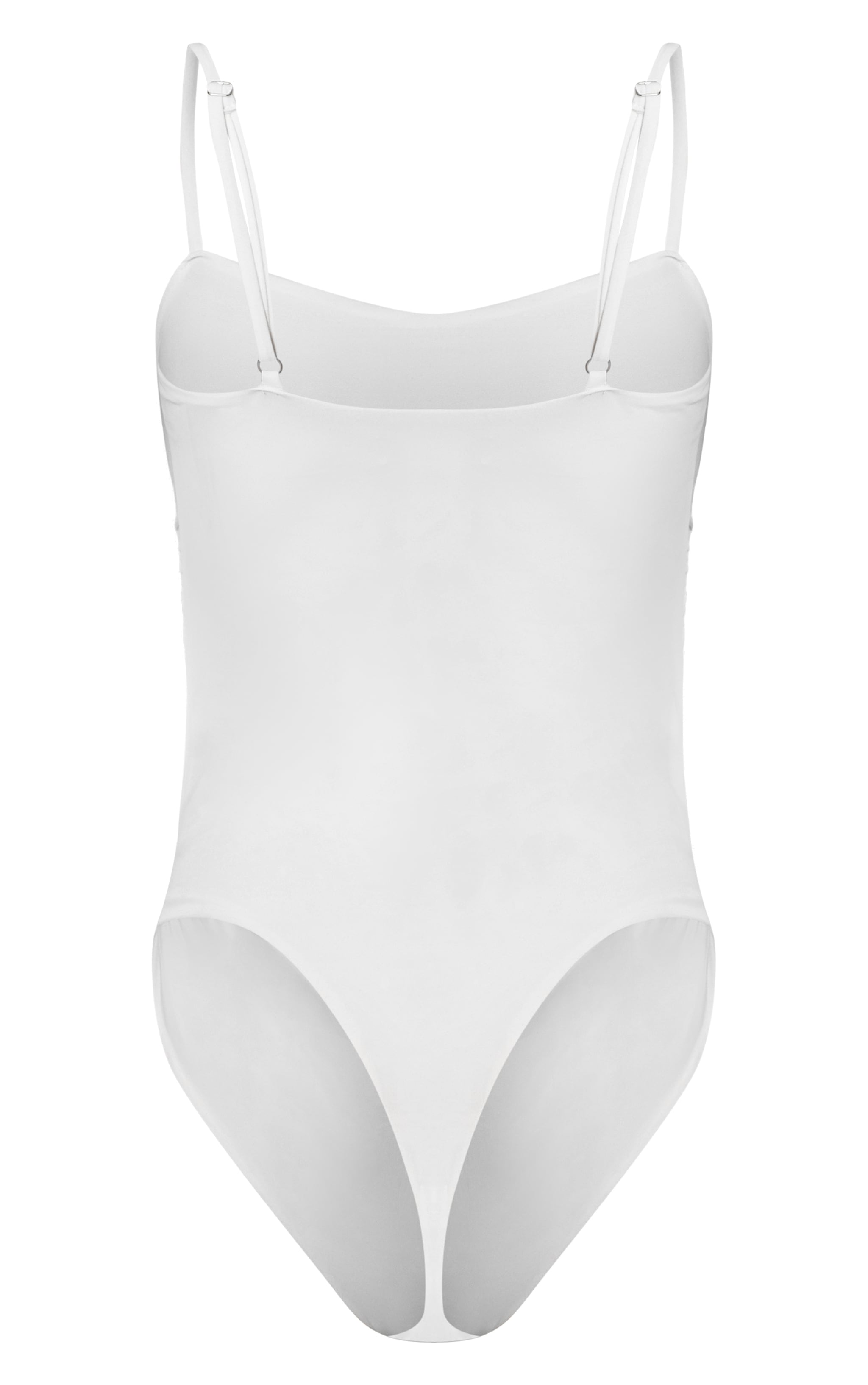 Cream Ruched Side Strappy Swimsuit image 6