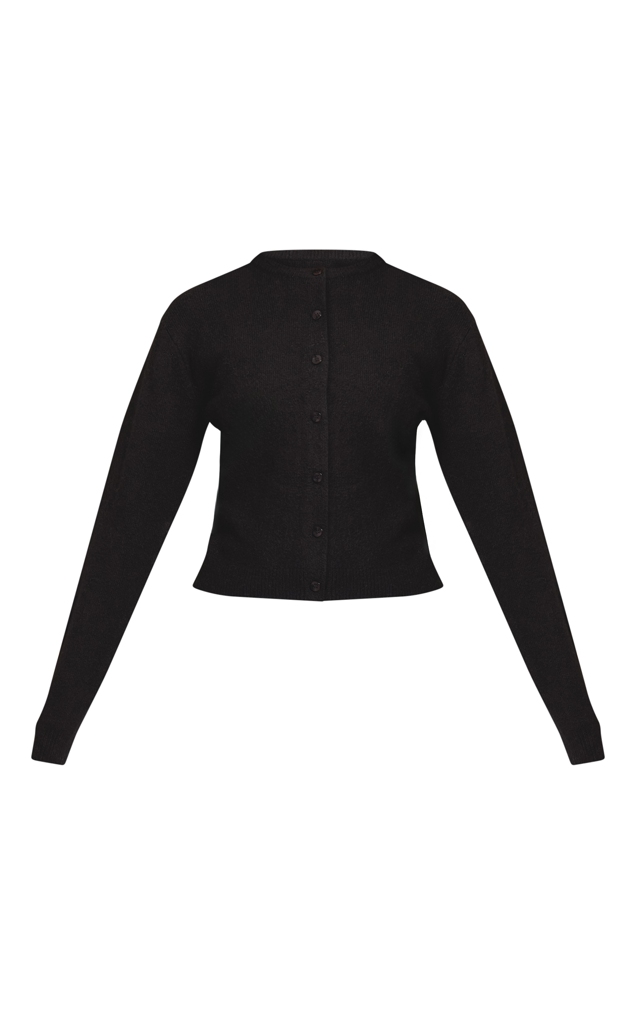 Petite Black Knit Button Through Cardigan image 5
