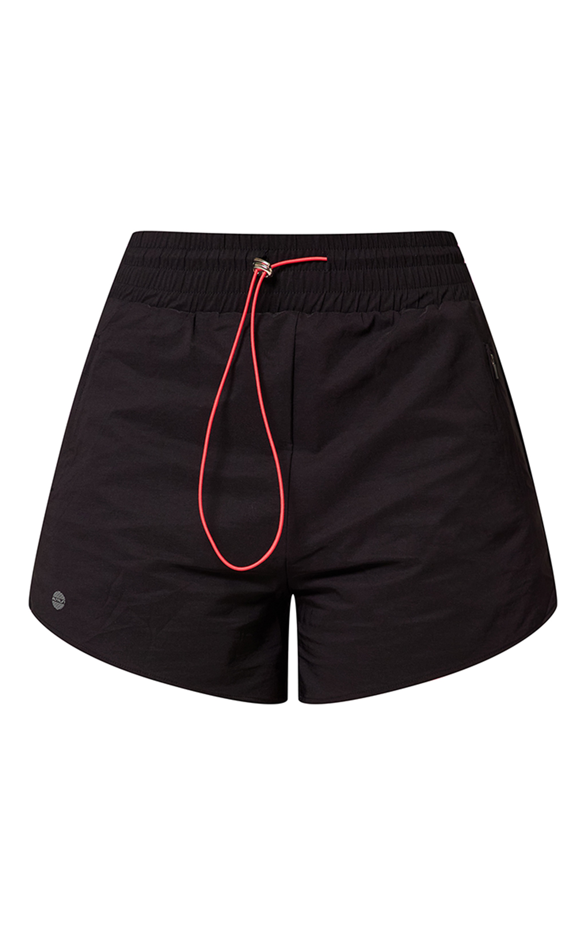 PLT RUN Short de course en nylon noir à doublure et détail poches image 6