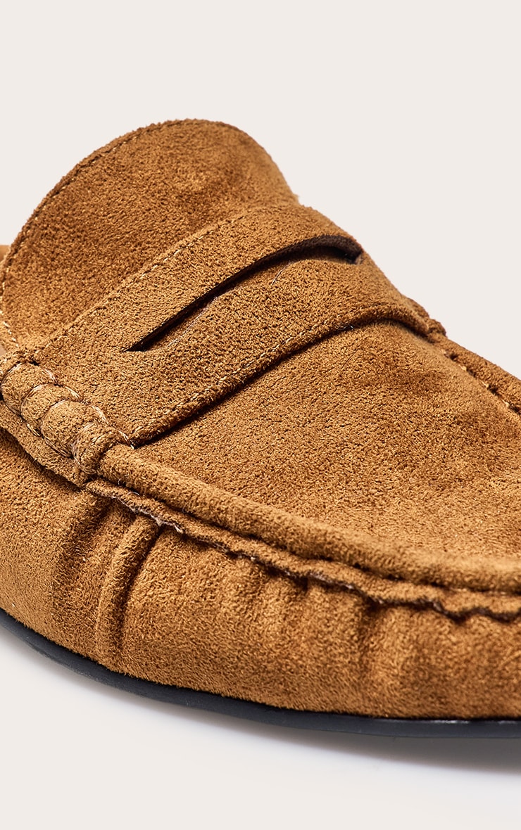 Tan Suede Loafer Mule image 5
