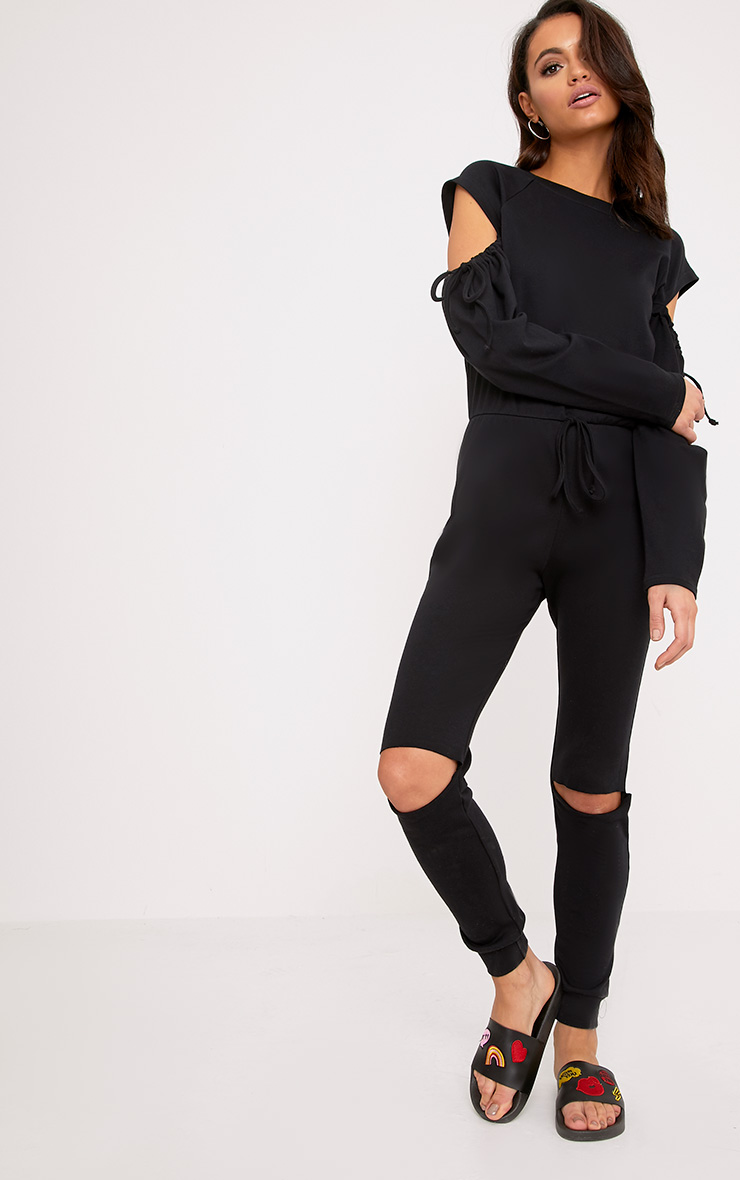black sweater jumpsuit