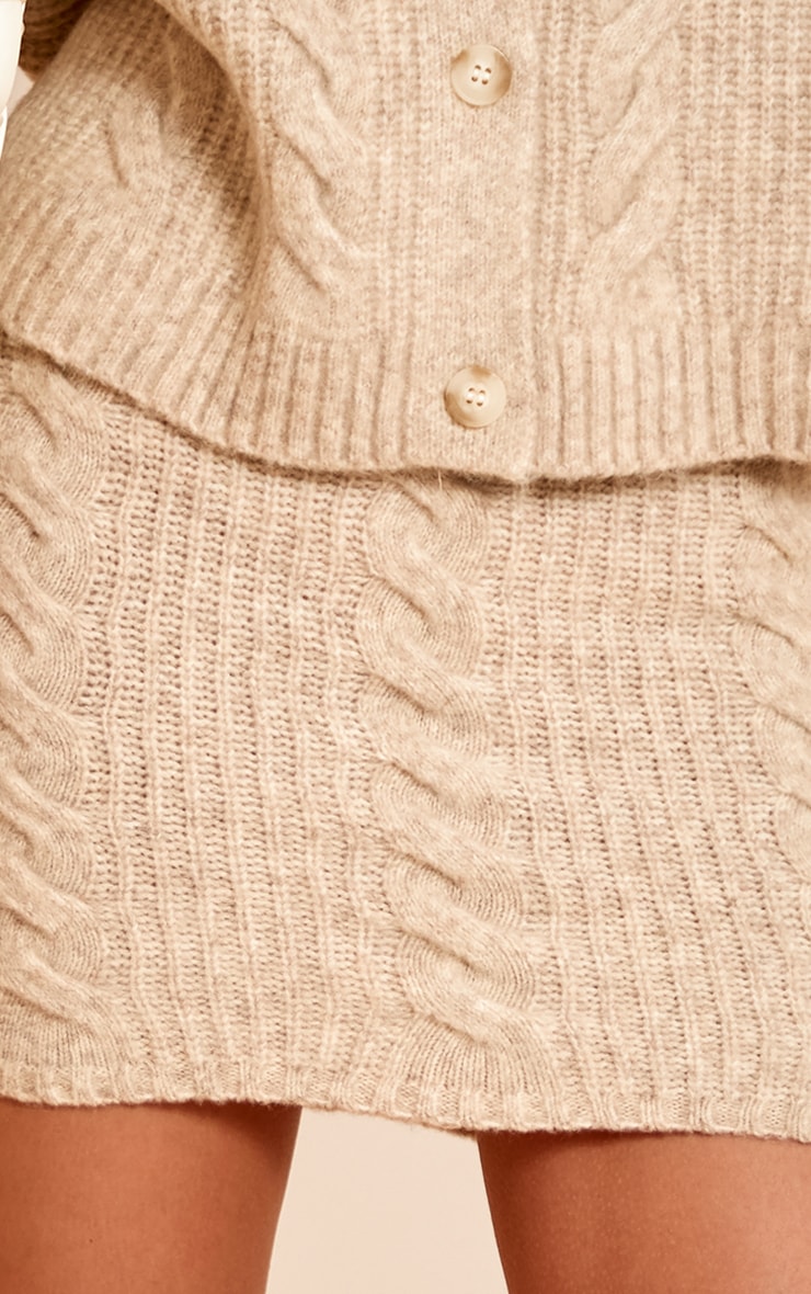 Stone Cable Knit Mini Skirt image 5