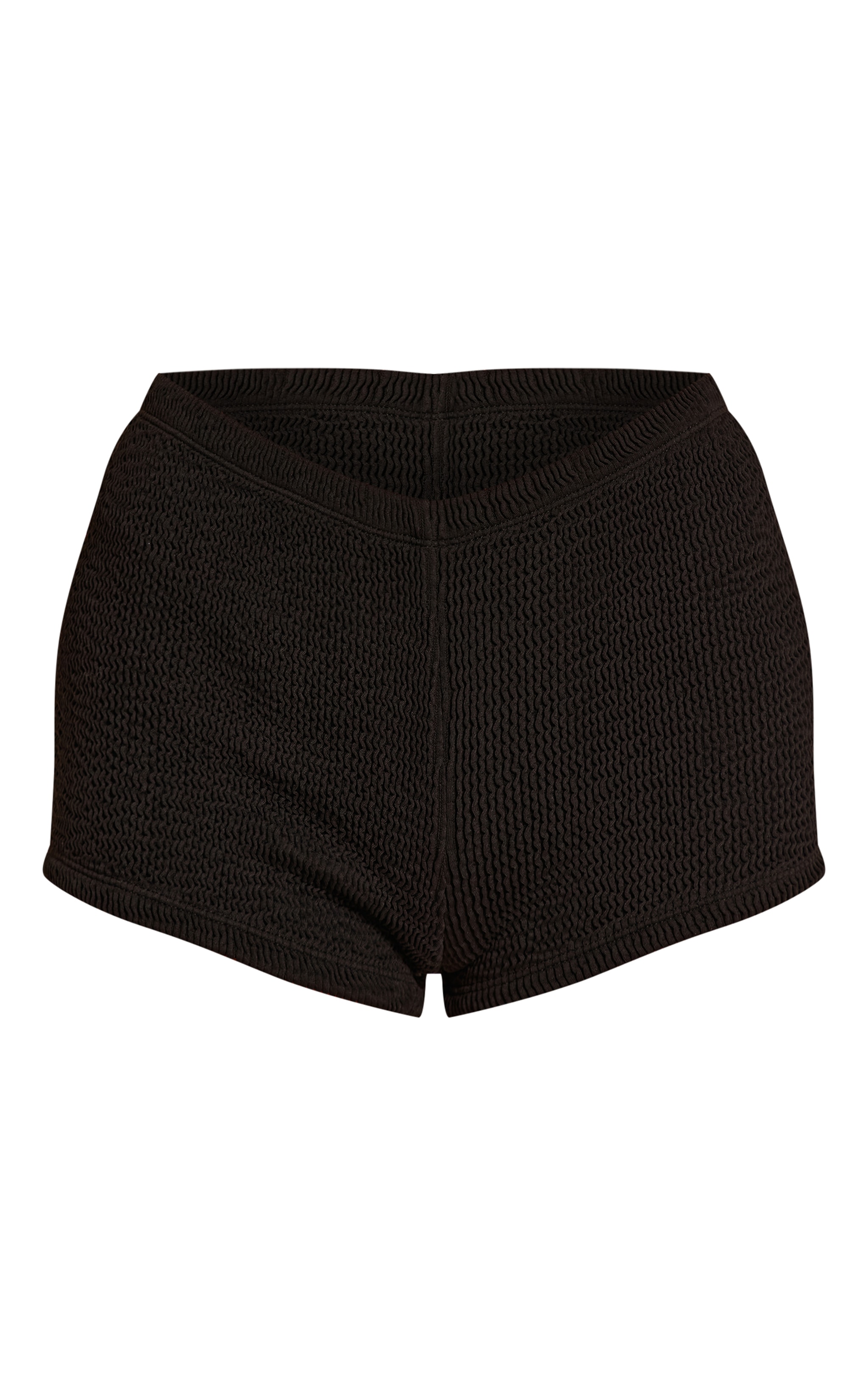 Black Crinkle Beach Hot Pants image 6