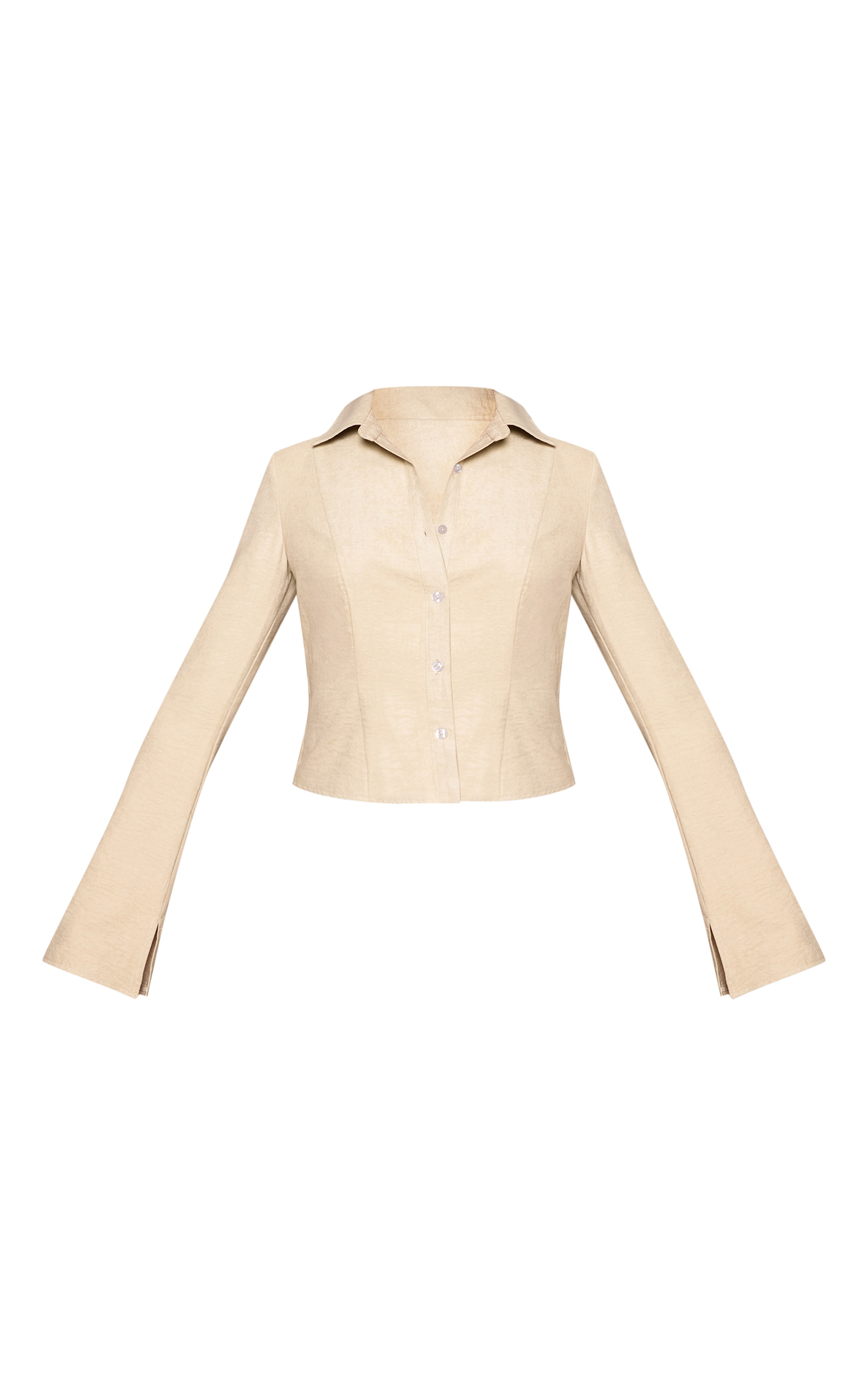 Sage Peach Skin Fitted Shirt image 5