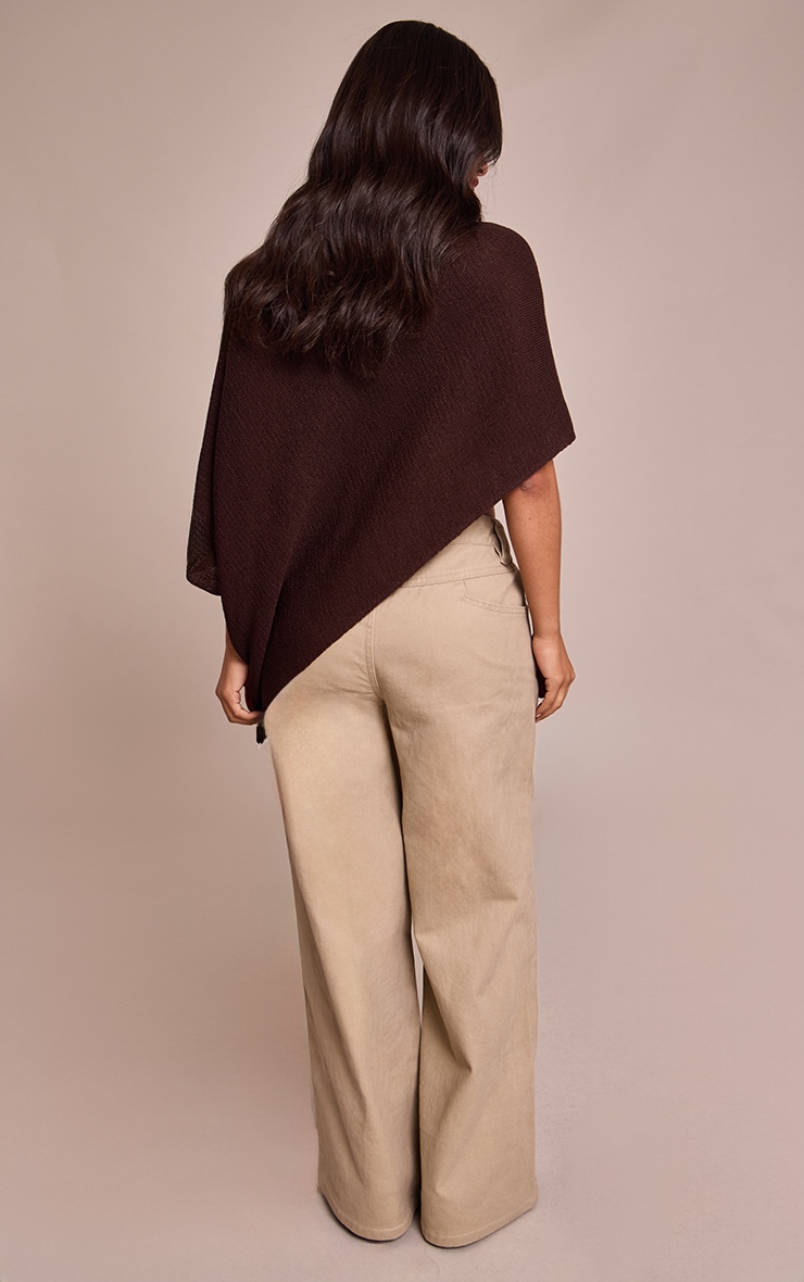 Petite Washed Stone Tinted Wide Leg Jean image 3