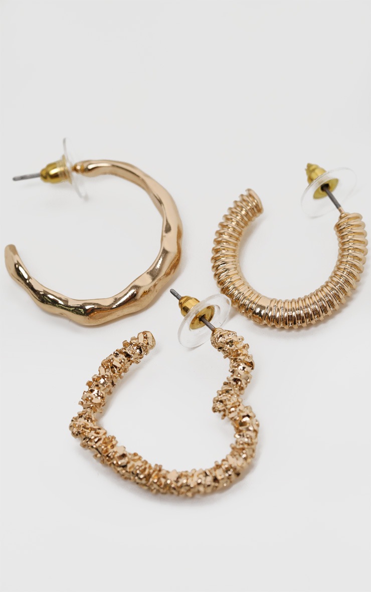 Gold Multi Shape Mini Hoop Pack 1