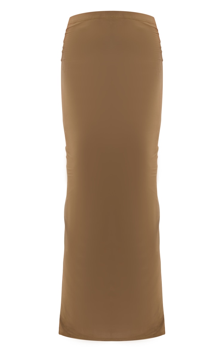 Khaki Low Rise Maxi Skirt image 5