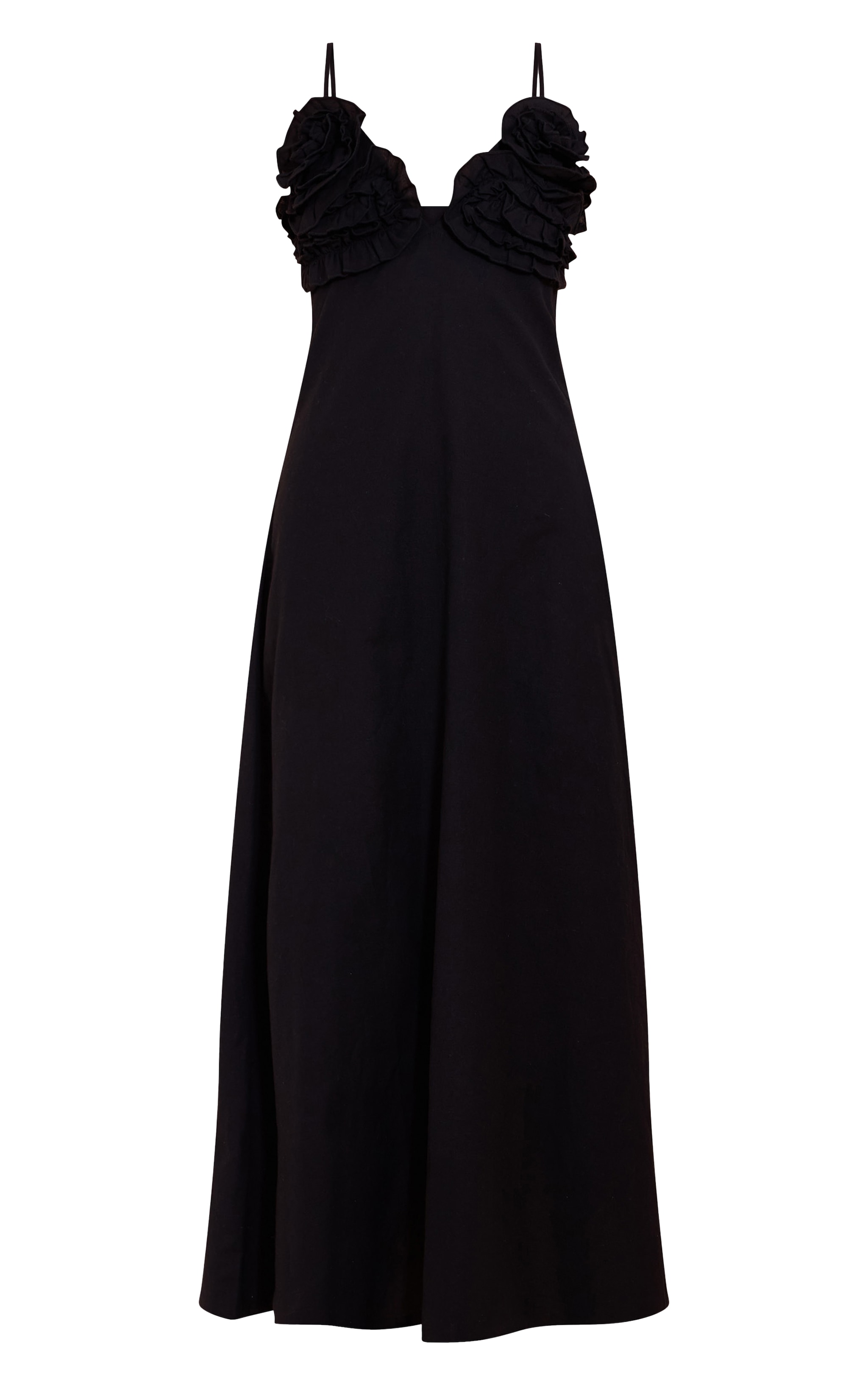 Black Floral Bust Maxi Dress image 5