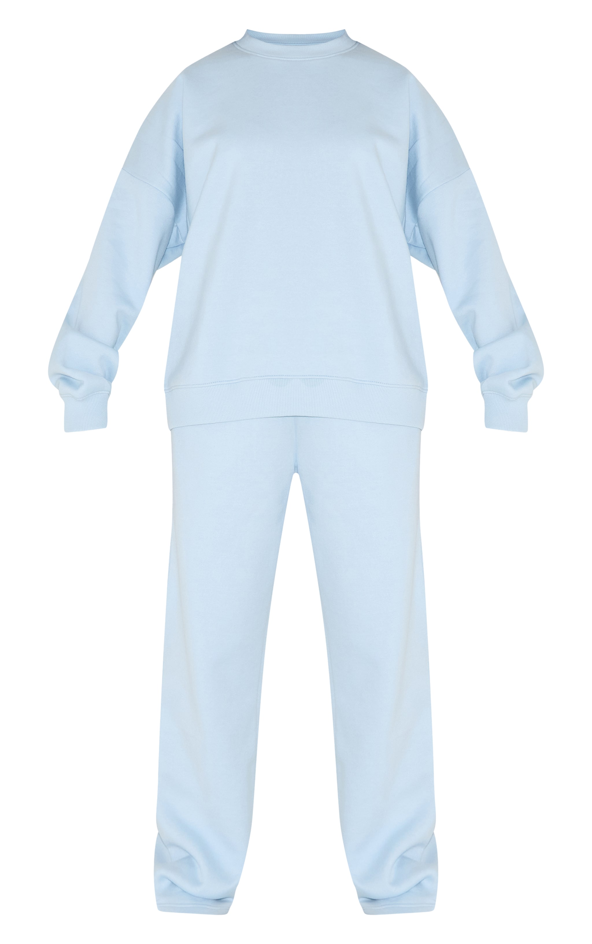 Baby Blue Oversized Sweat Tracksuit Set image 5