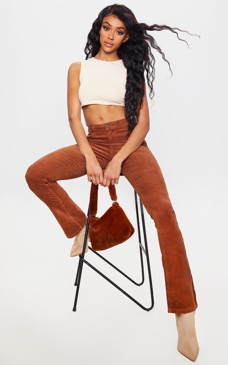 Chocolate Cord Flare Jeans