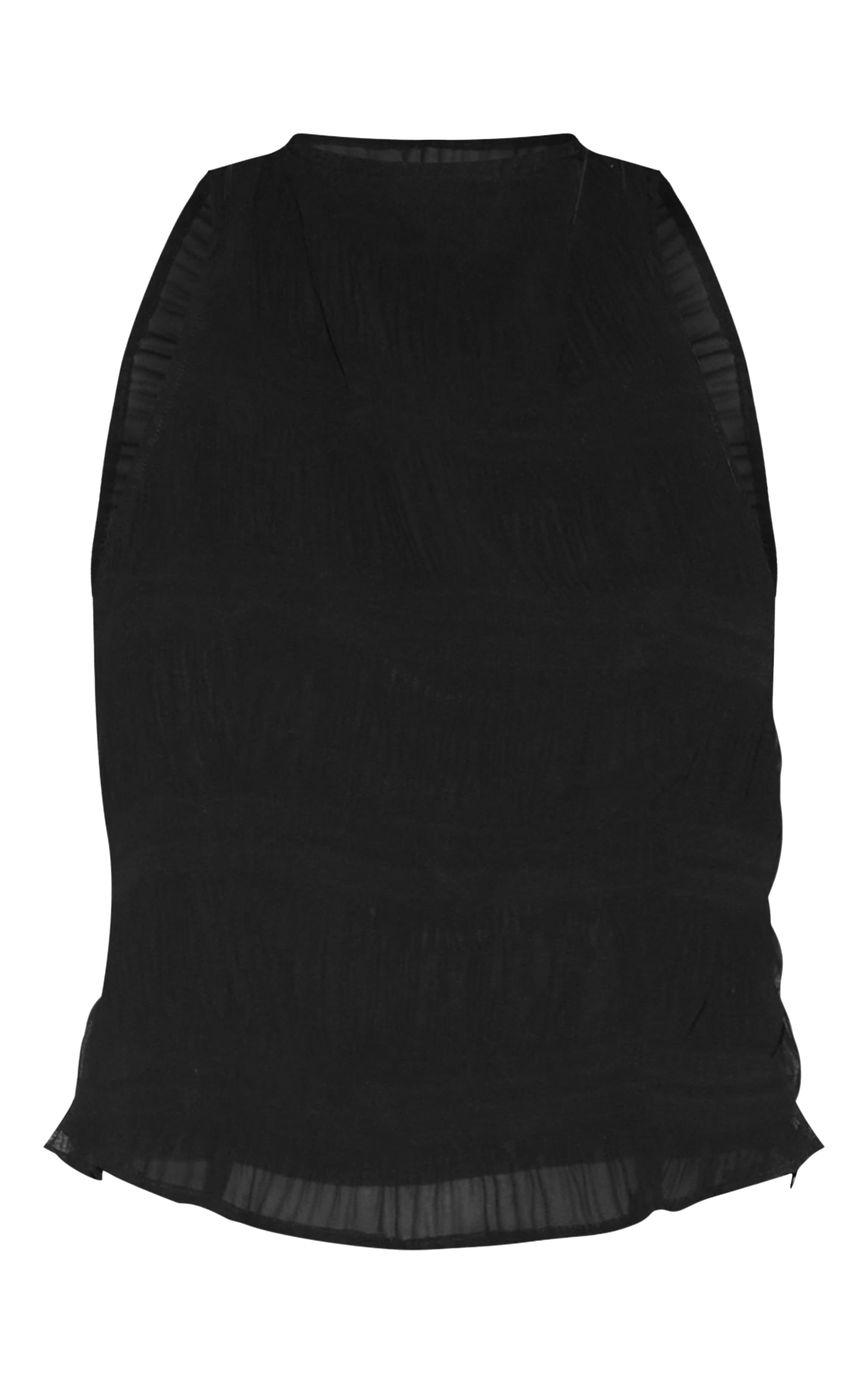 Black Chiffon Textured Top image 5