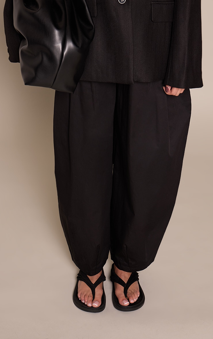 Black Faux Suede Toe Thong Footbed Sandals