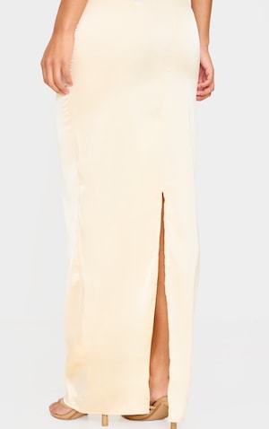 Selected Femme butter yellow cream lace maxi event occasion skirt medium large UK 12 new bnwt