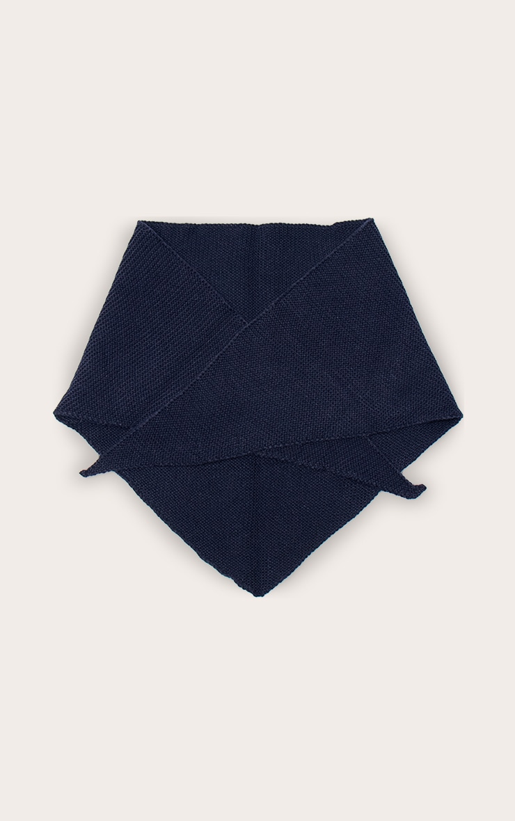 Navy Brushed Knit Shawl image 2