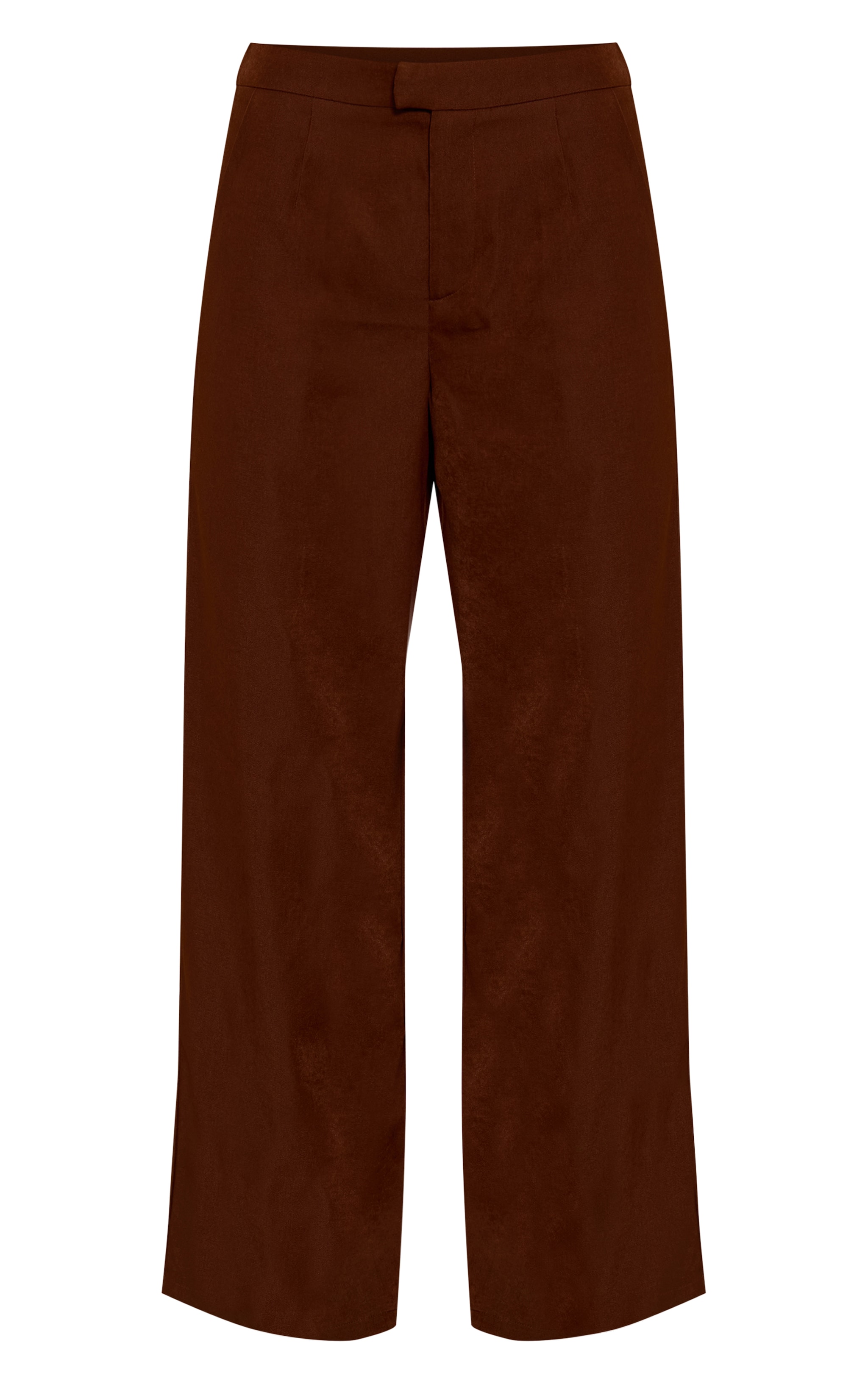 Pantalon large tailleur tissé chocolat image 5