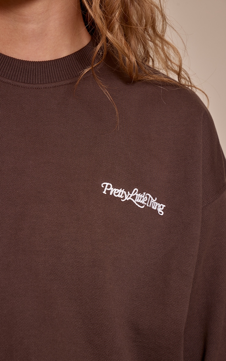 PLT Chocolate 440 GSM Heavyweight Cotton Loopback Sweatshirt  image 4